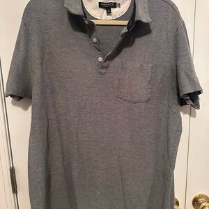Banana Republic Men’s Heather Gray Polo with Chest Pocket